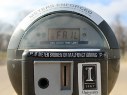 Malfunctioning parking meter